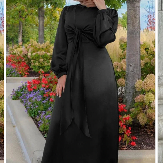 Satin Dress - Black