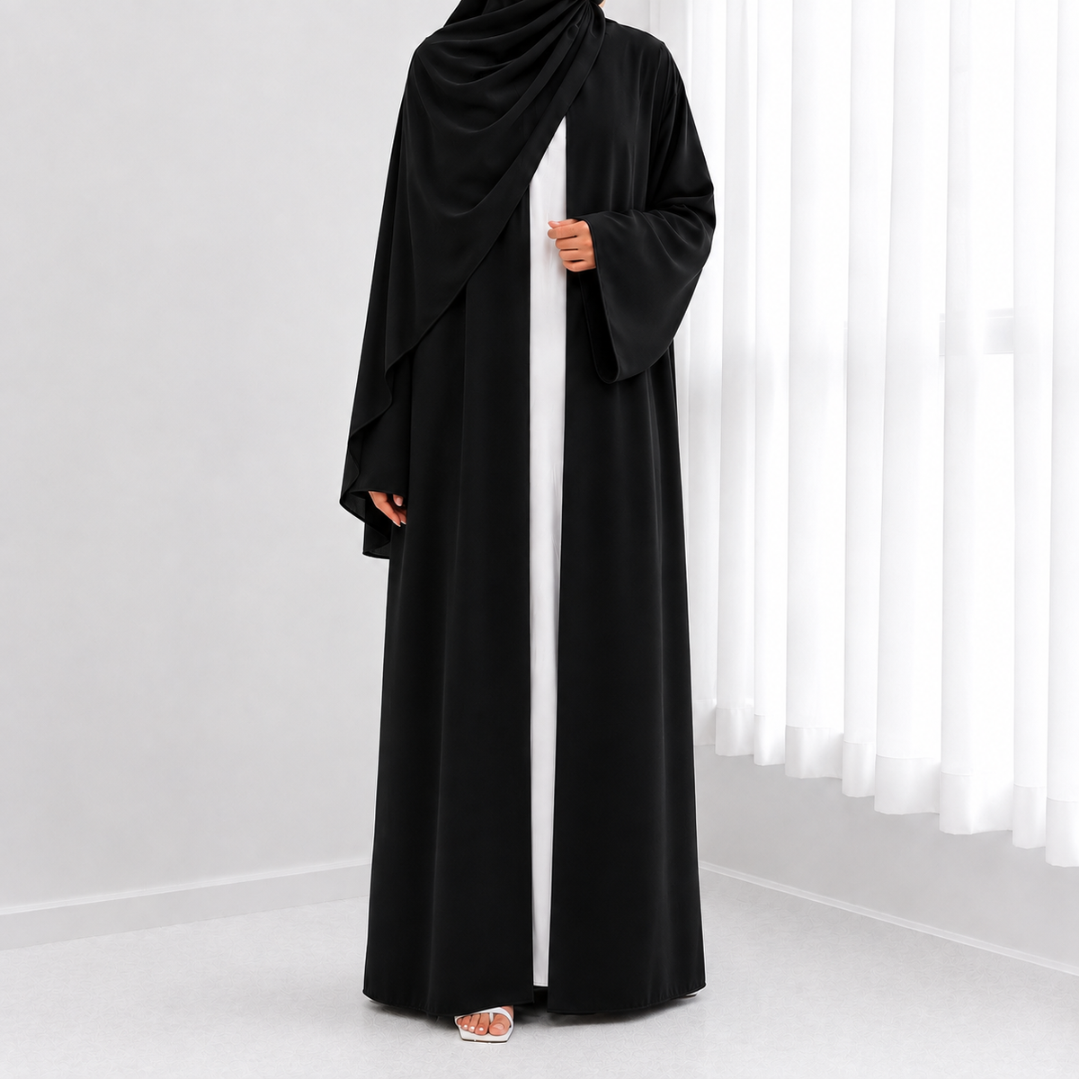 Open Abaya & Hijab Set