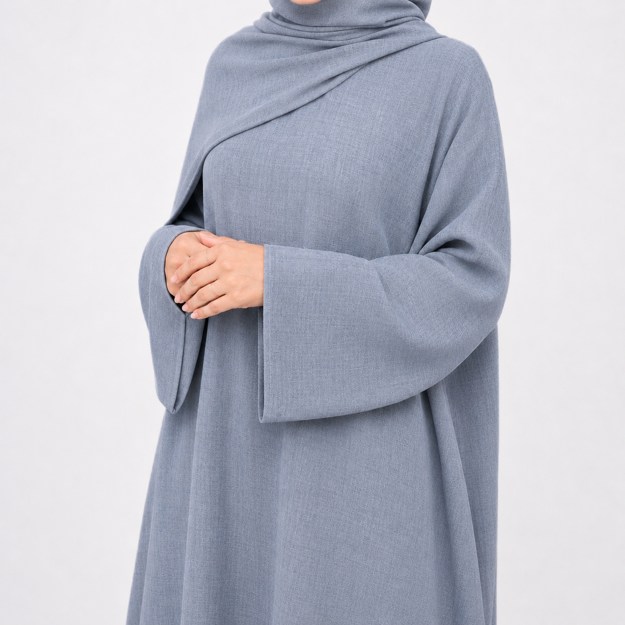 Cotton Abaya & Hijab Set - 3 Colours