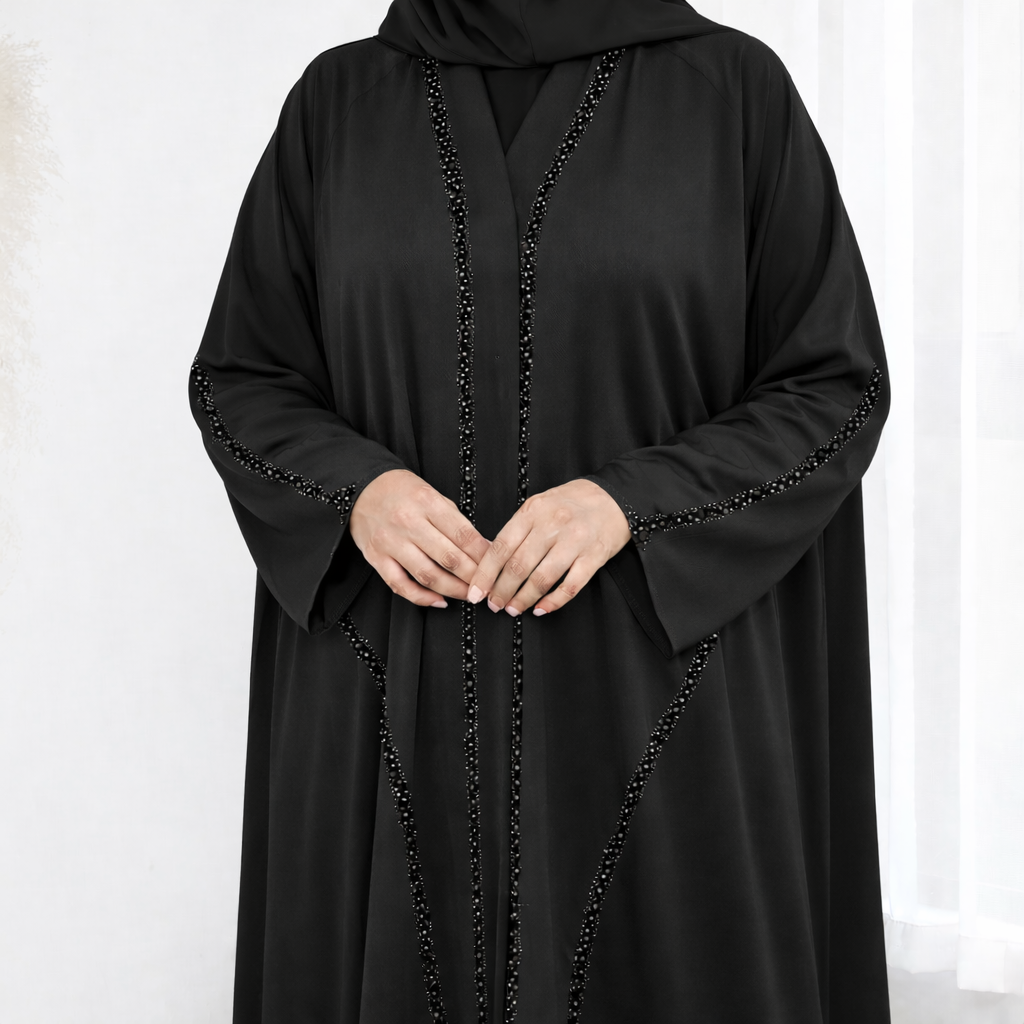 Ayla Beaded Abaya - 3 Piece Set - 3 Colours