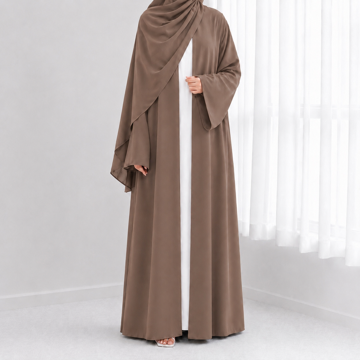 Open Abaya & Hijab Set