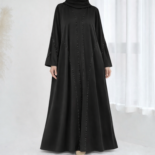 Ayla Beaded Abaya - 3 Piece Set - 2 Colours
