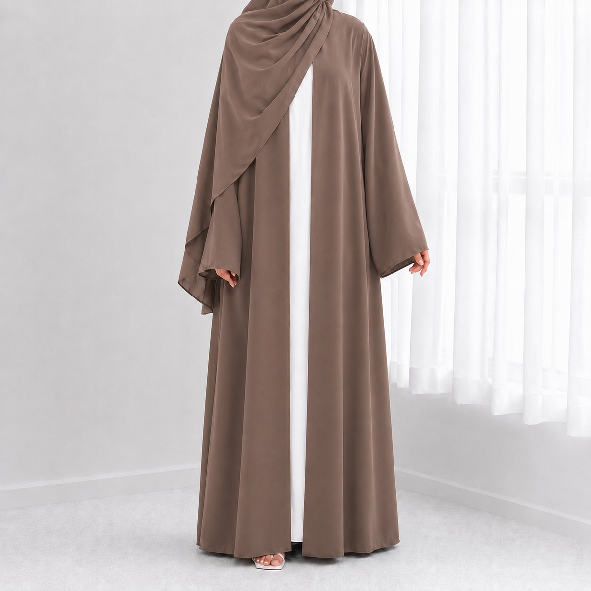 Open Abaya & Hijab Set