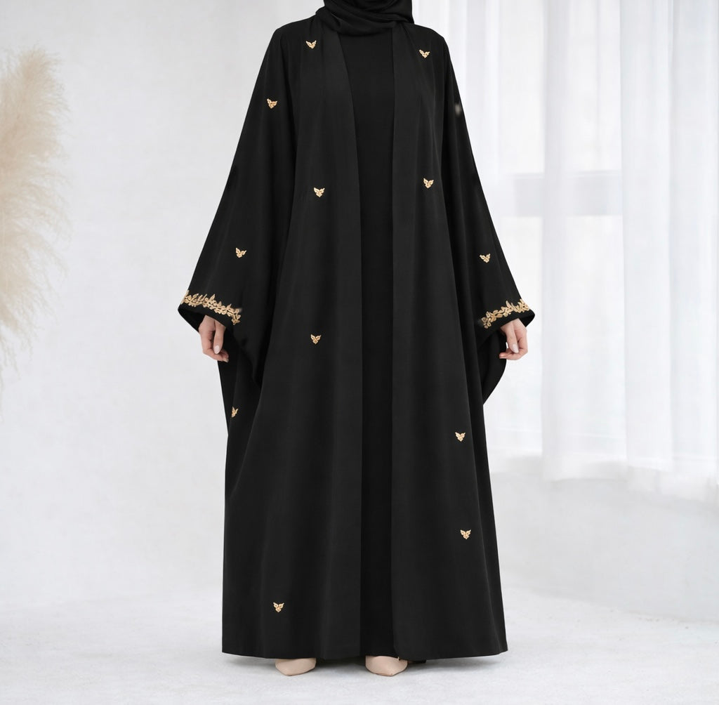 Zyra Embellished Abaya - 4 Piece Set - 2 Colours