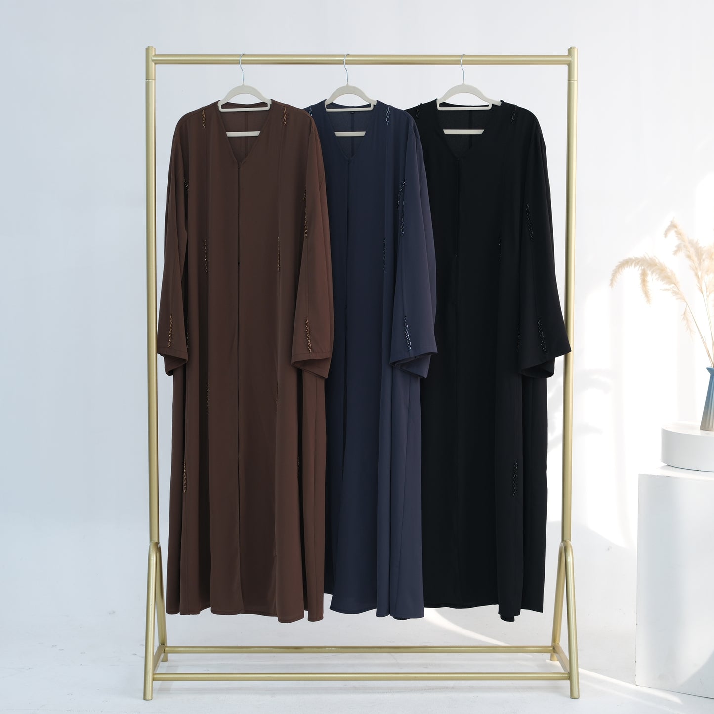 Hamna Beaded Abaya - 3 Colours