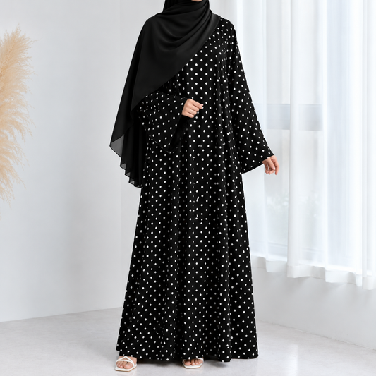Polka Dot Closed Abaya