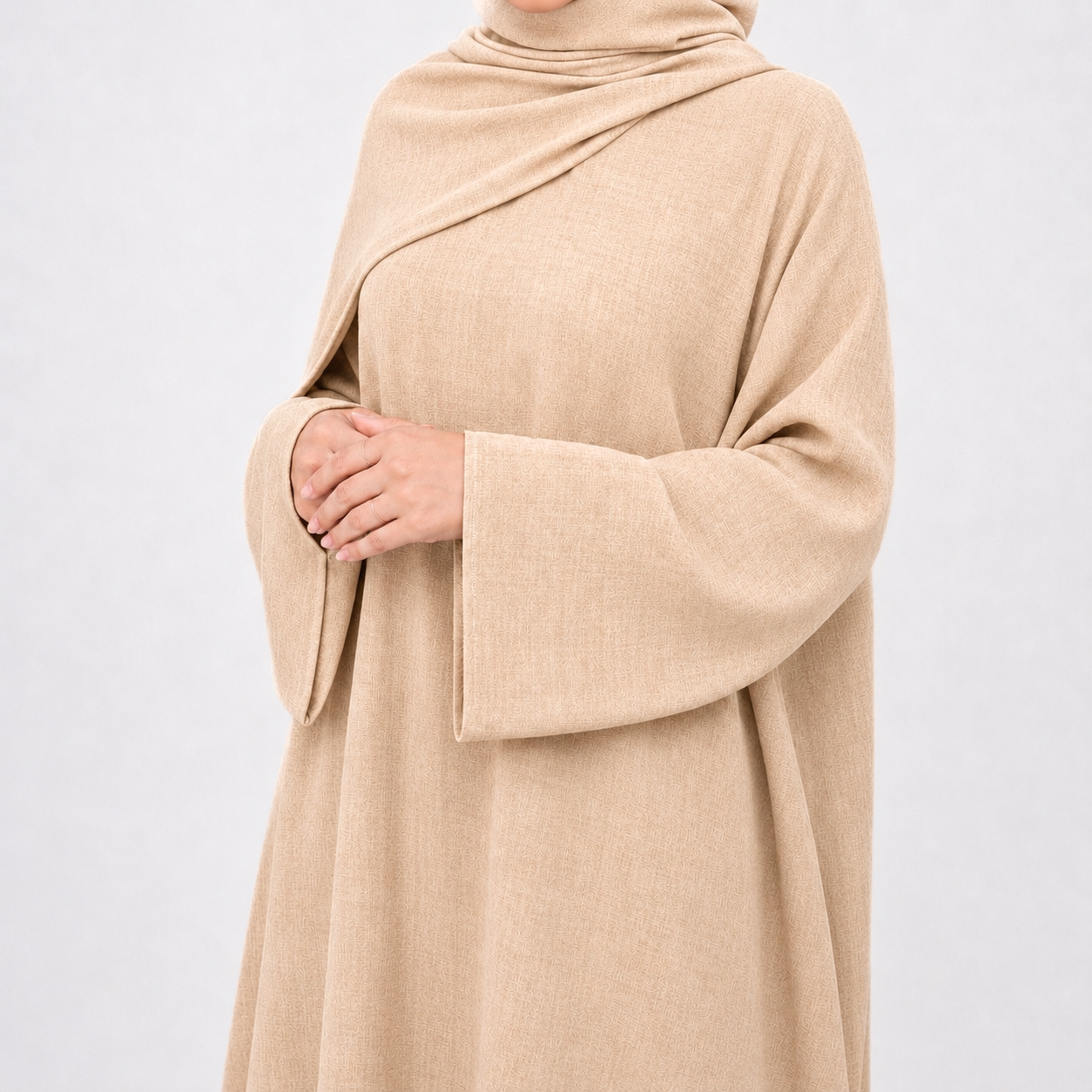 Cotton Abaya & Hijab Set - 3 Colours