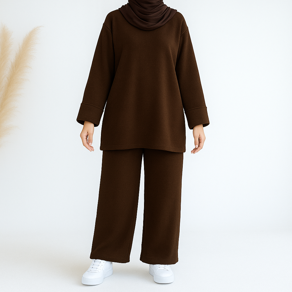 Ribbed Crew Neck Co-ord - 3 Colours