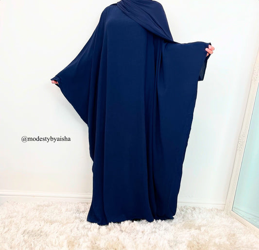 Crepe Butterfly Abaya - 7 Colours