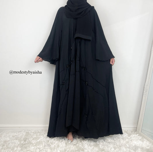 Hafsa Black - Embellished Abaya