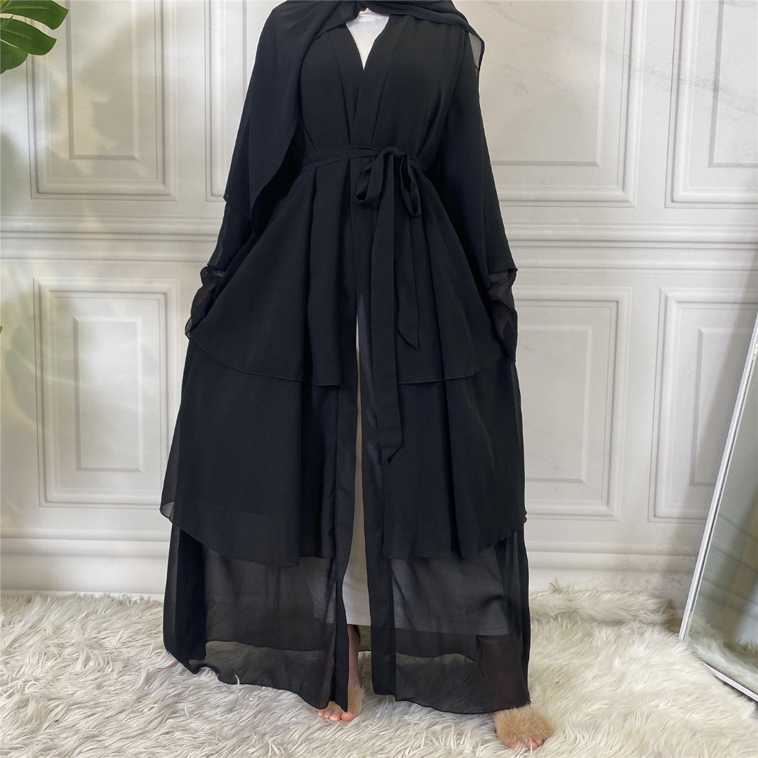 Hani 3 Layered Abaya - 5 Colours