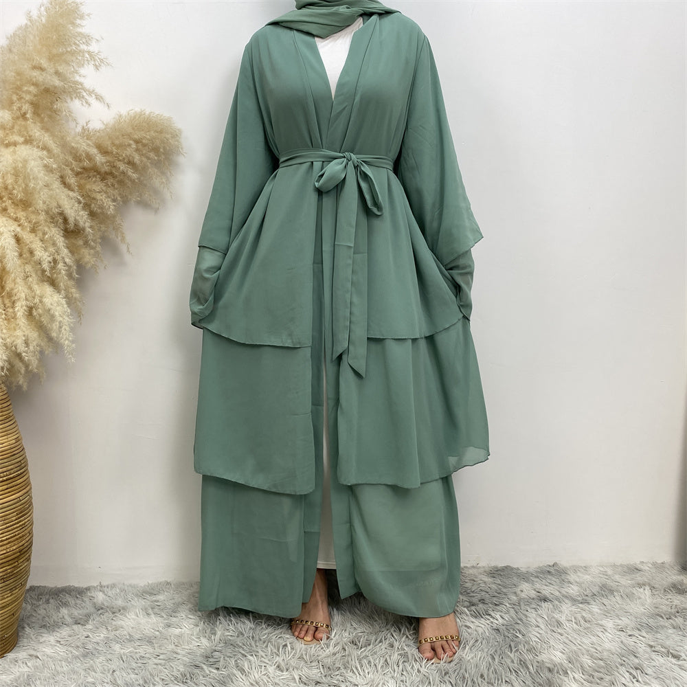 Hani Mint - 3 Layered Abaya