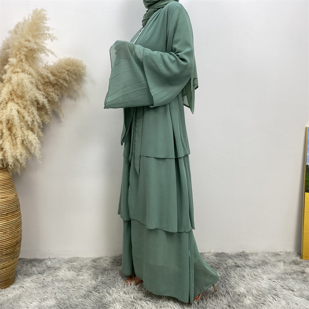 Hani Mint - 3 Layered Abaya