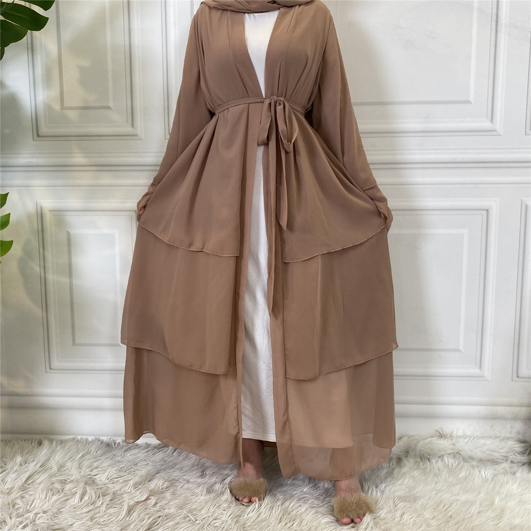 Hani 3 Layered Abaya - 5 Colours