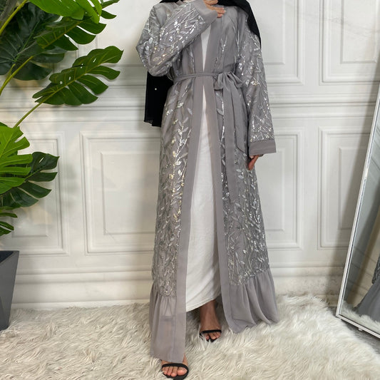 Haya Sequinned Abaya - 2 Colours