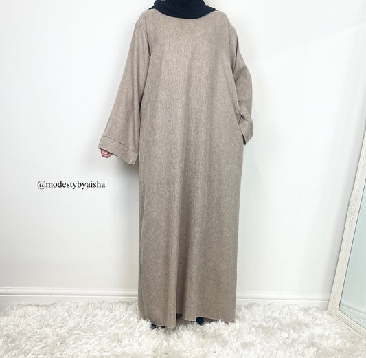 Hind Oat - Linen Abaya