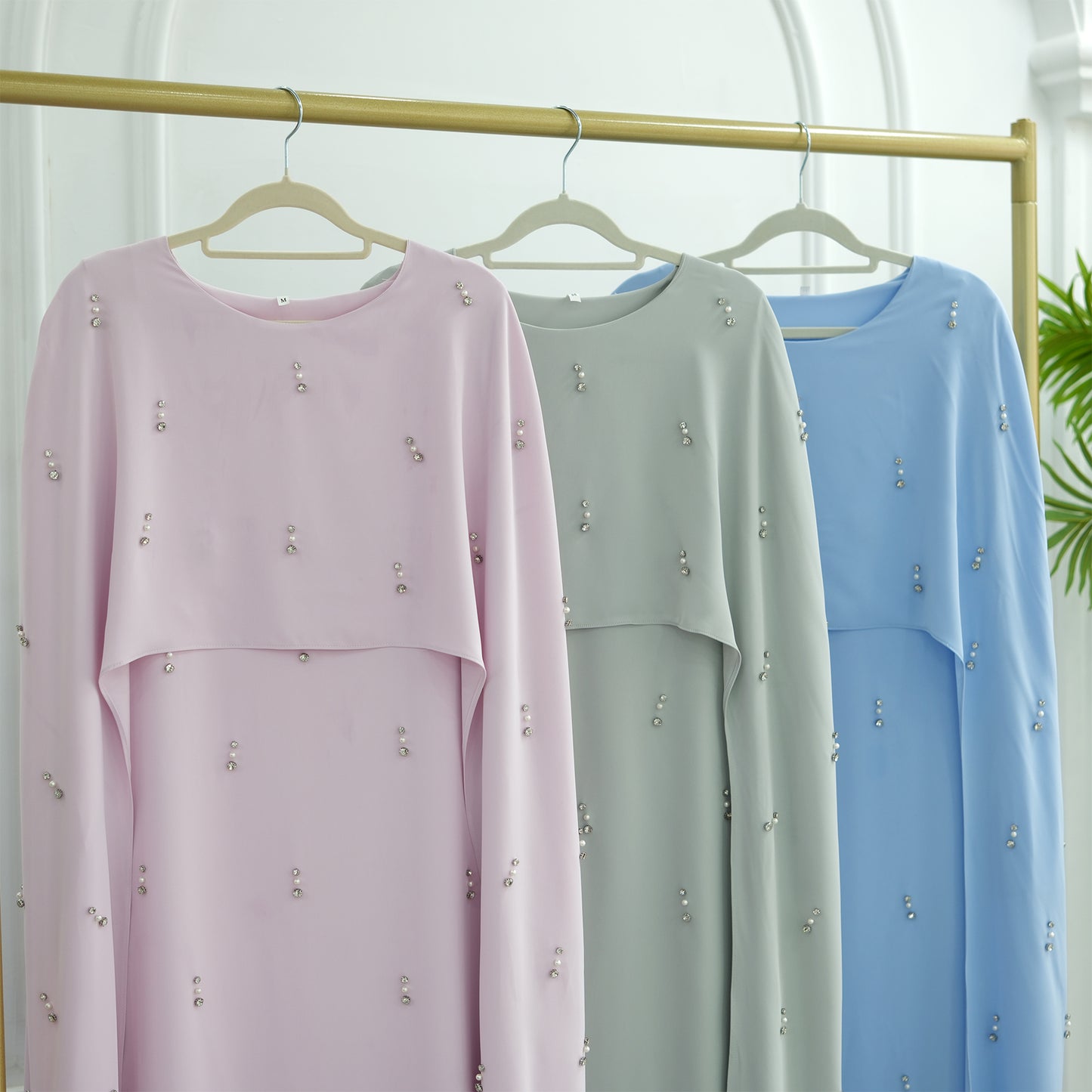 Amal Beaded Cape Dress - 4 Colours