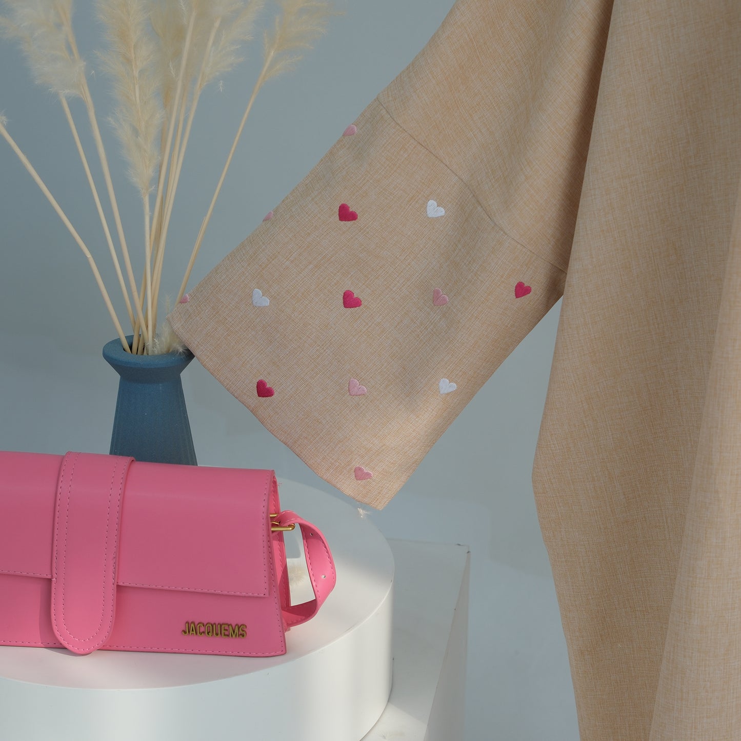 Heart Open Abaya - Beige