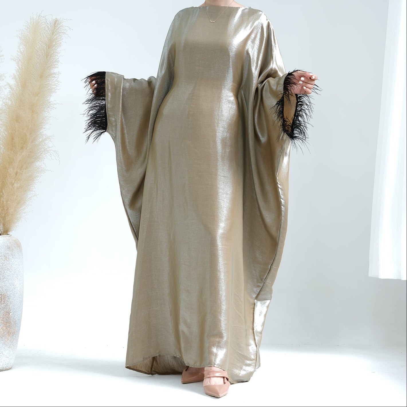 Shimmer Feather Butterfly Abaya - 4 Colours
