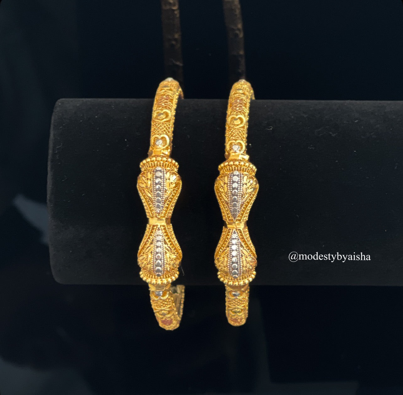 Gold Plated Bangles - Set of 2 [D4]