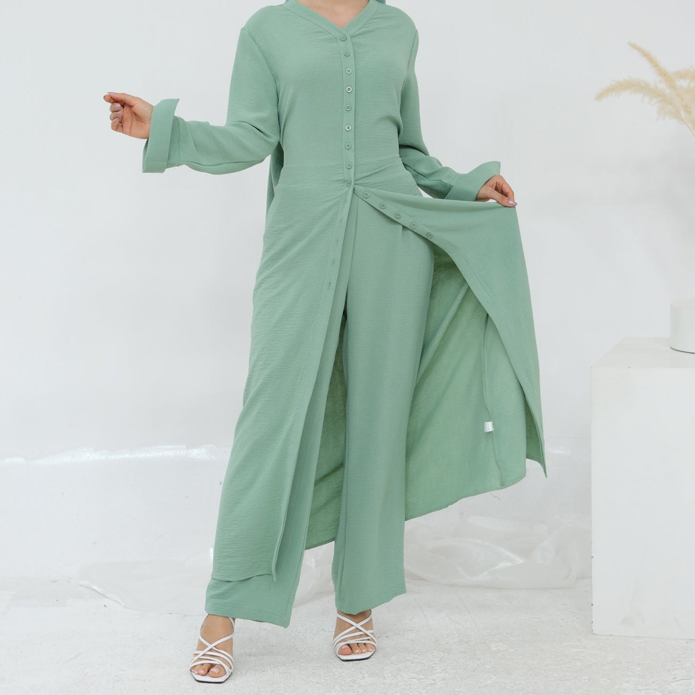 Abaya Co-ord Set - 5 Colours