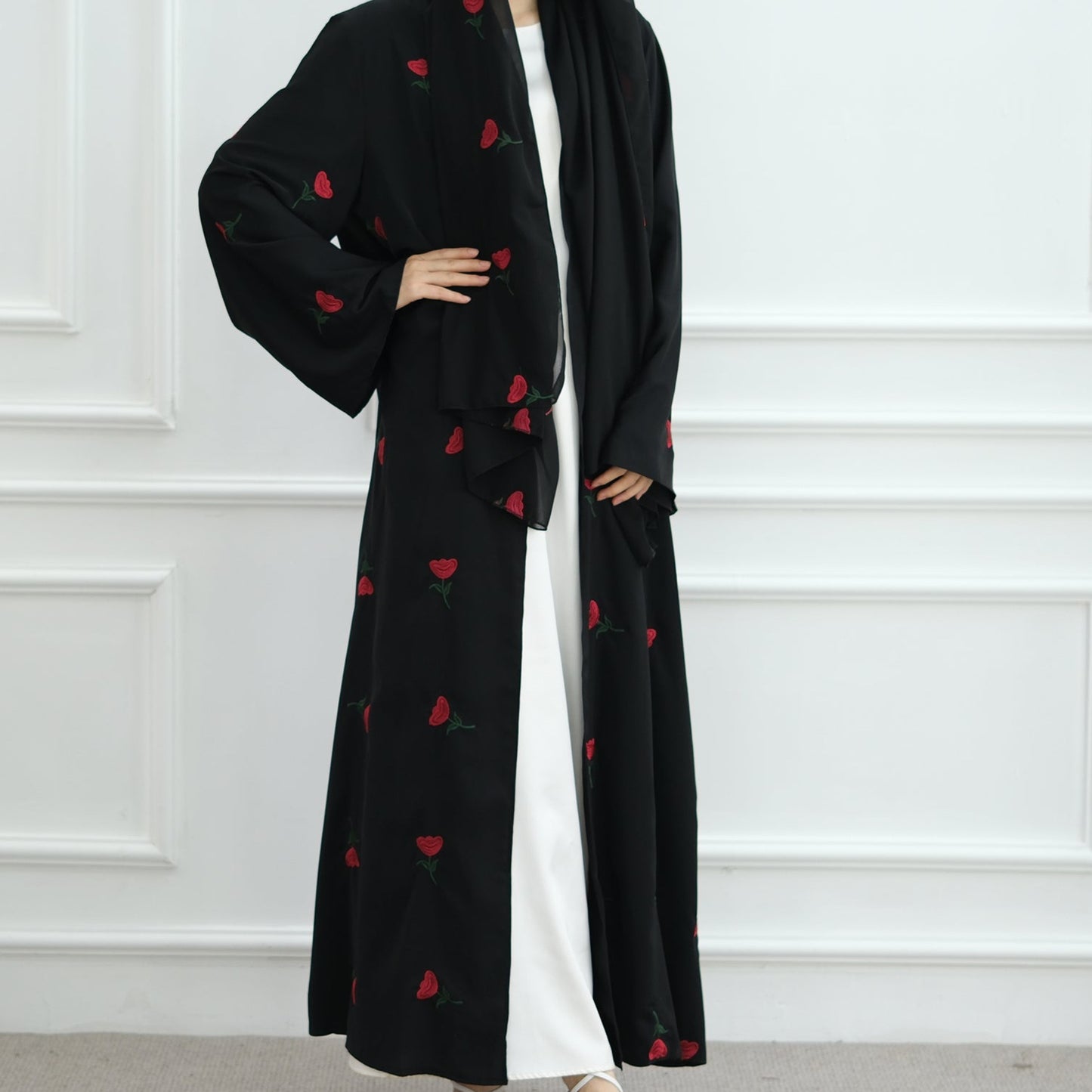 Rose Abaya & Hijab Set - 2 Colours