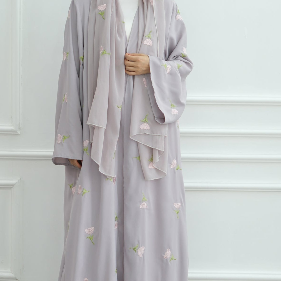 Rose Abaya & Hijab Set - 2 Colours