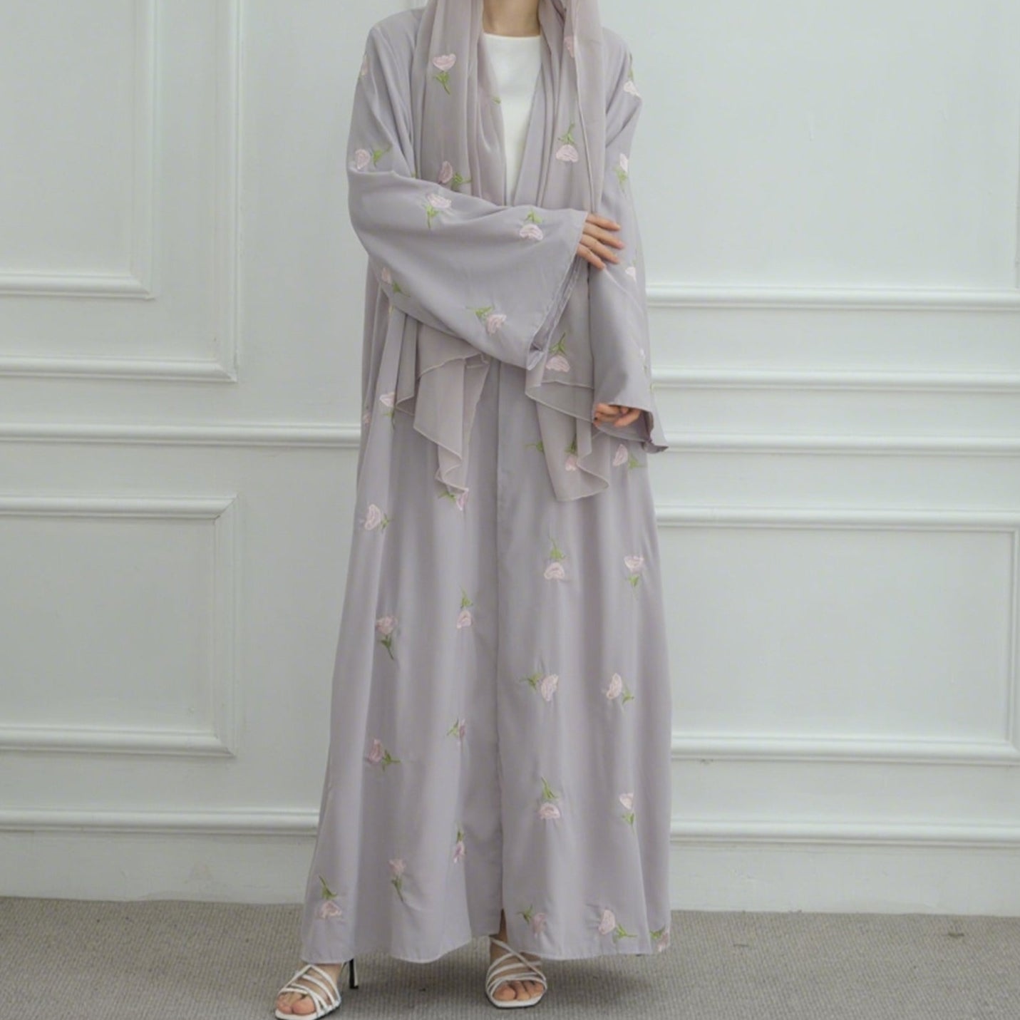 Rose Abaya & Hijab Set - 2 Colours