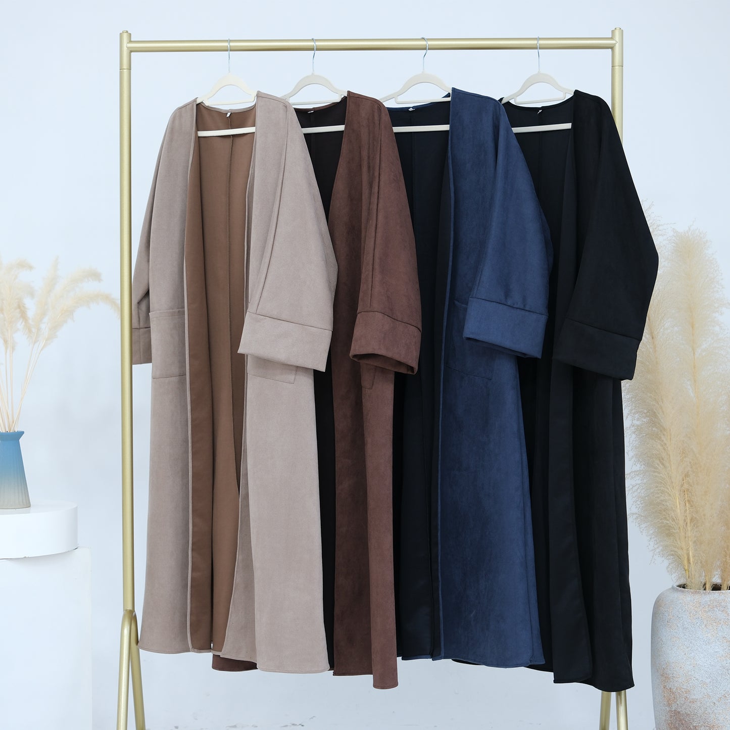 Soft Velvet Abaya Coat - 4 Colours