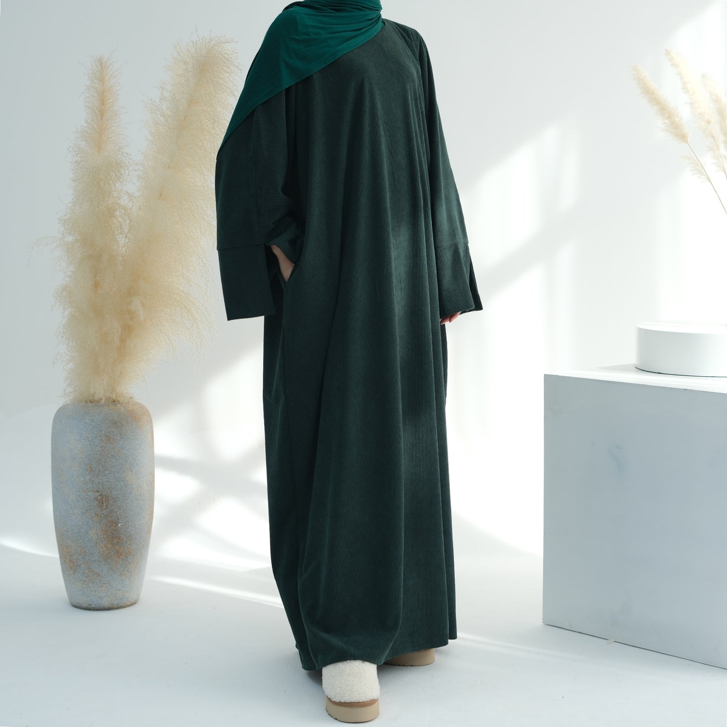 Corduroy Closed Abaya - 4 Colours