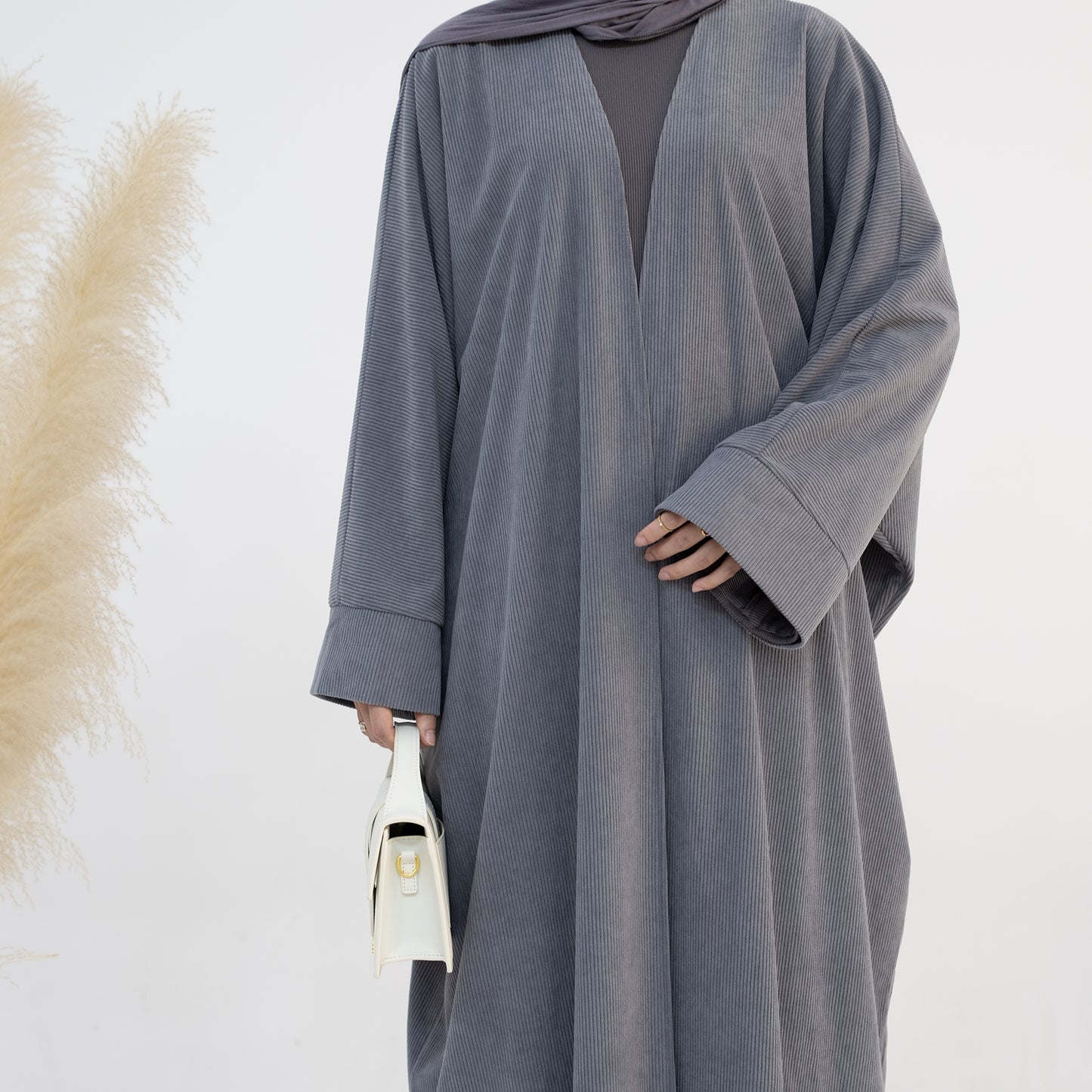 Corduroy Open Abaya - 5 Colours