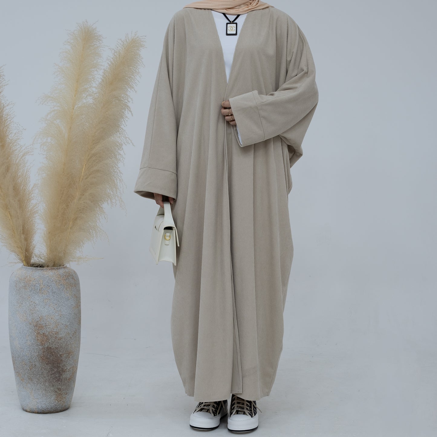 Corduroy Open Abaya - 5 Colours
