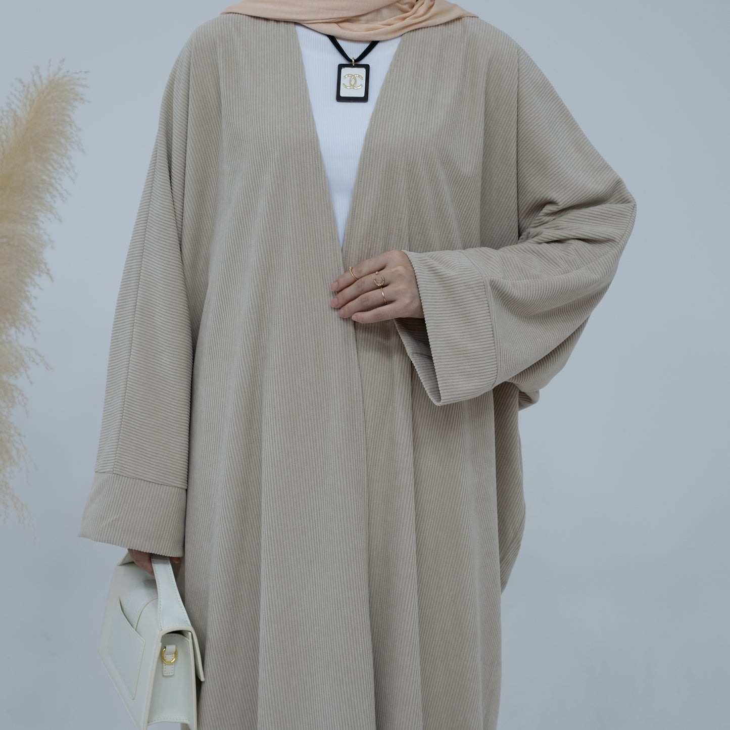 Corduroy Open Abaya - 5 Colours