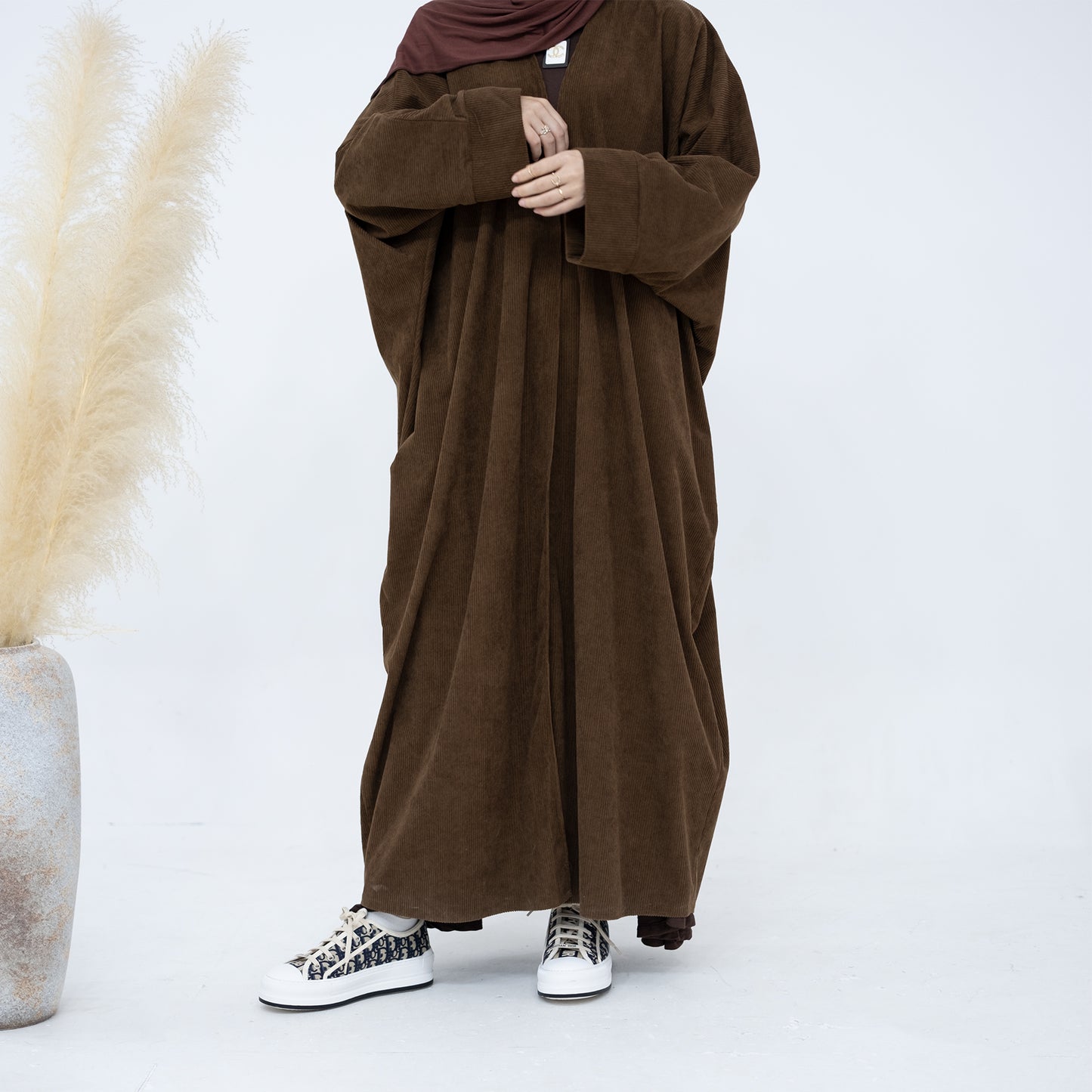 Corduroy Open Abaya - 5 Colours