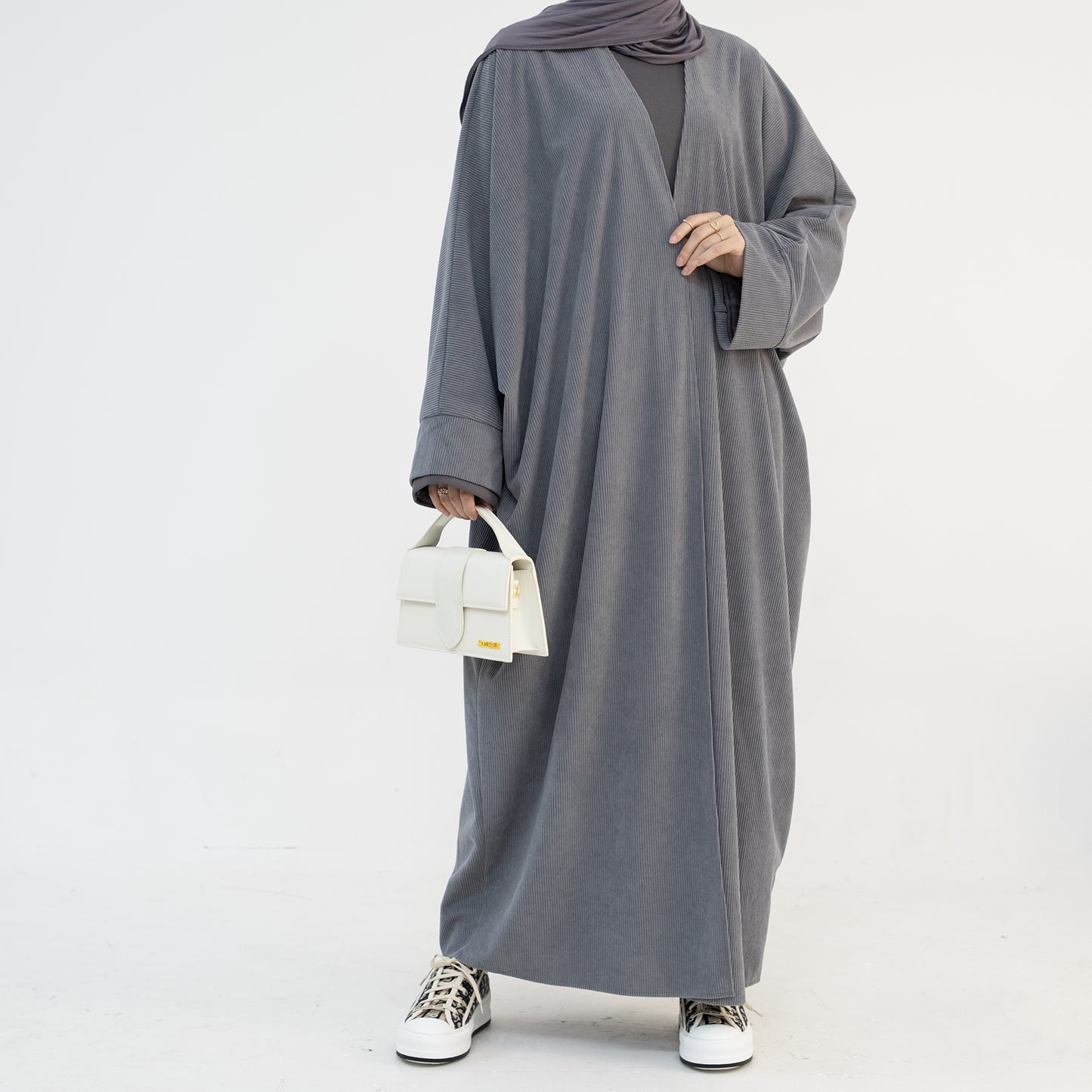 Corduroy Open Abaya - 5 Colours
