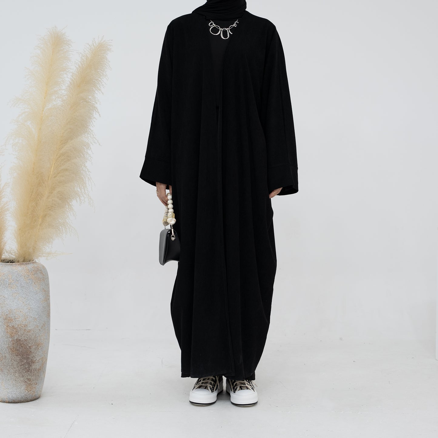 Corduroy Open Abaya - 5 Colours