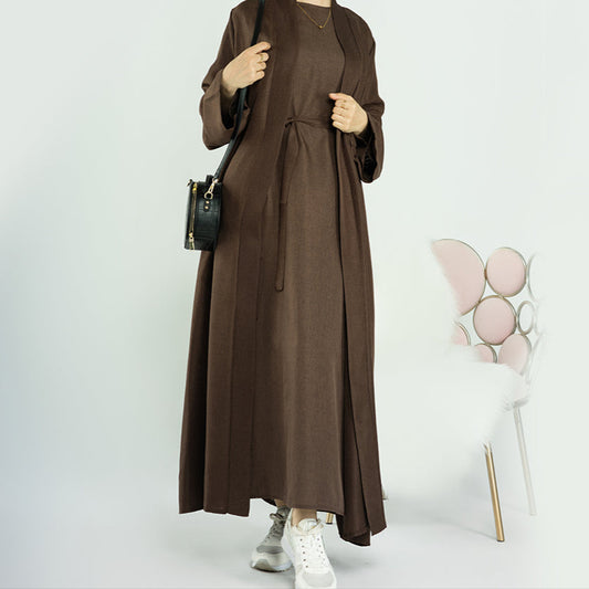 Dalia Linen Open Abaya - 3 Colours