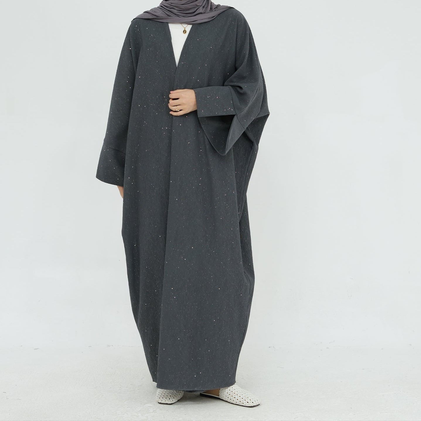 Ayra Glitter Abaya Coat - 4 Colours