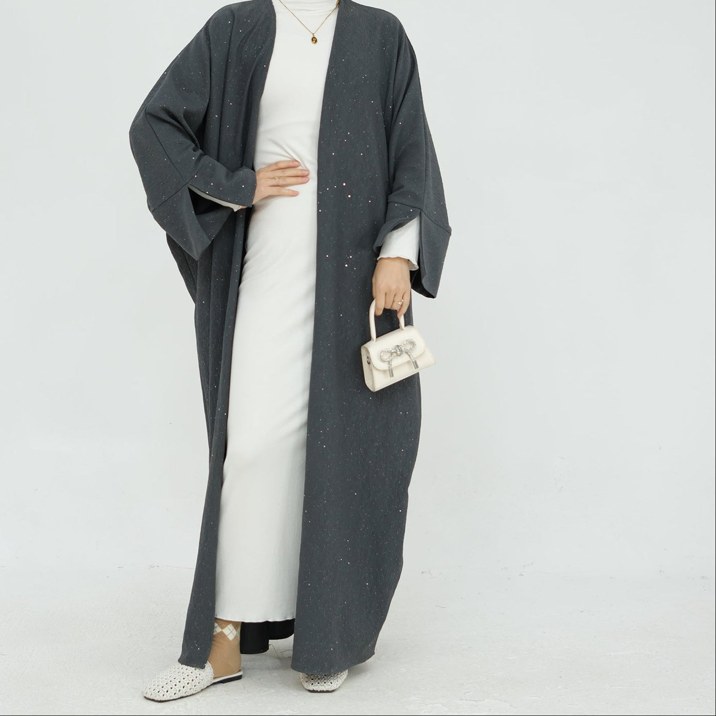 Ayra Glitter Abaya Coat - 4 Colours
