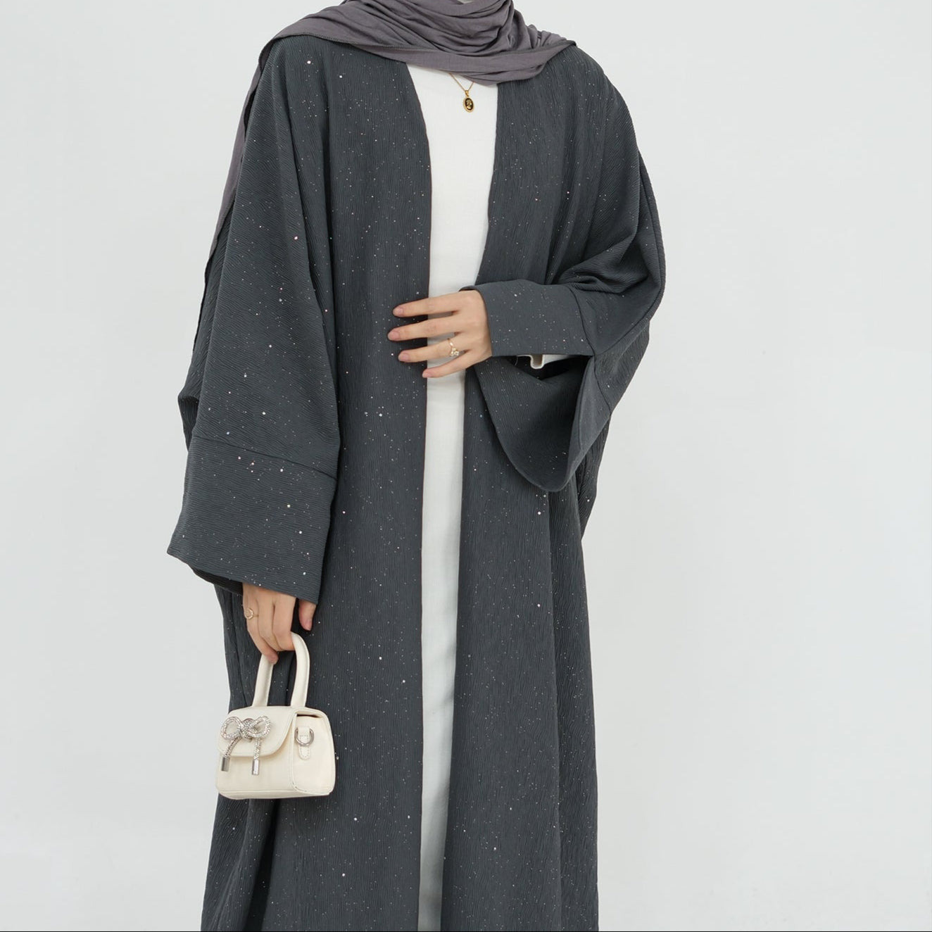 Ayra Glitter Abaya Coat - 4 Colours