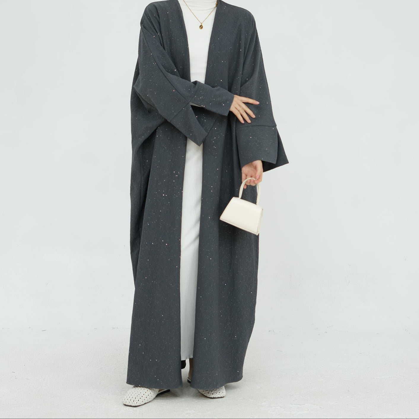 Ayra Glitter Abaya Coat - 4 Colours