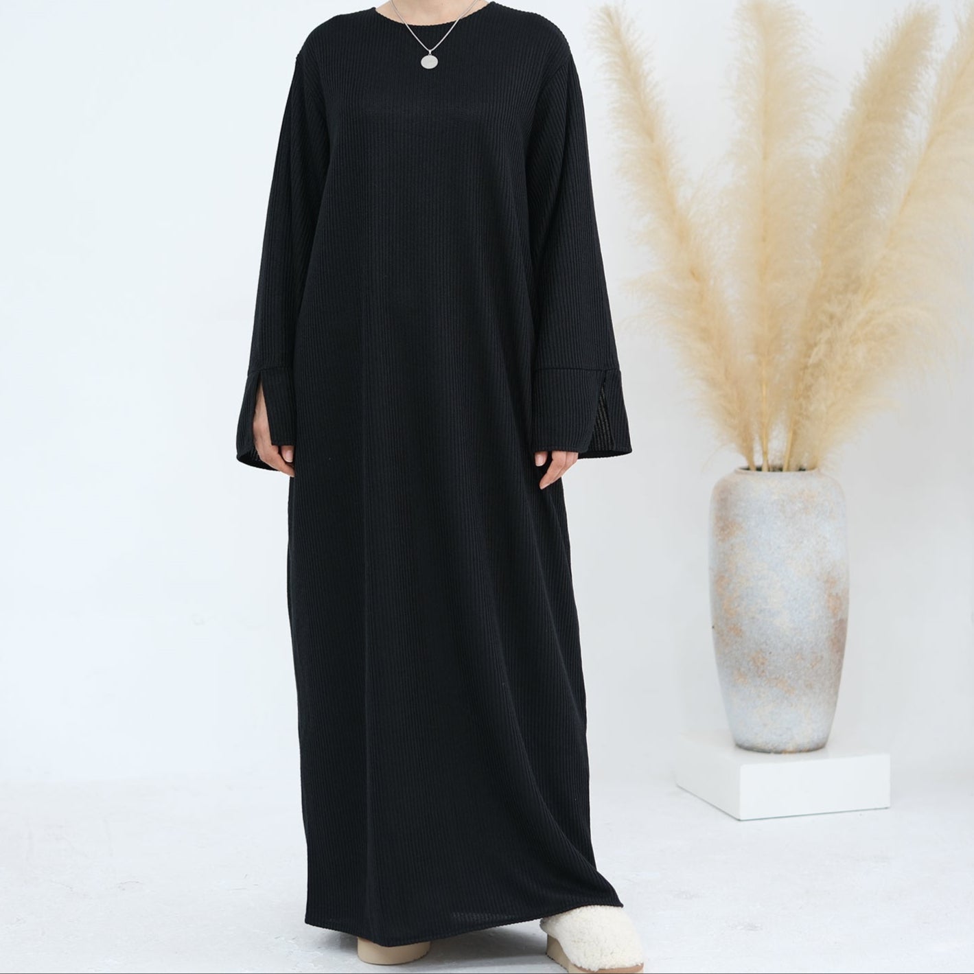 Knitted Closed Abaya - 5 Colours