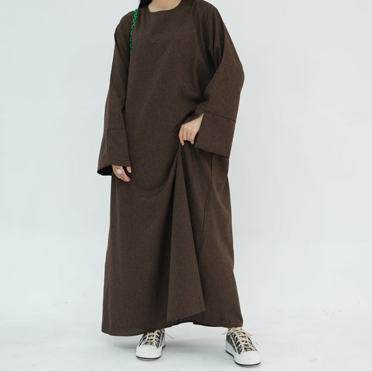 Closed Linen Abaya - 3 Colours