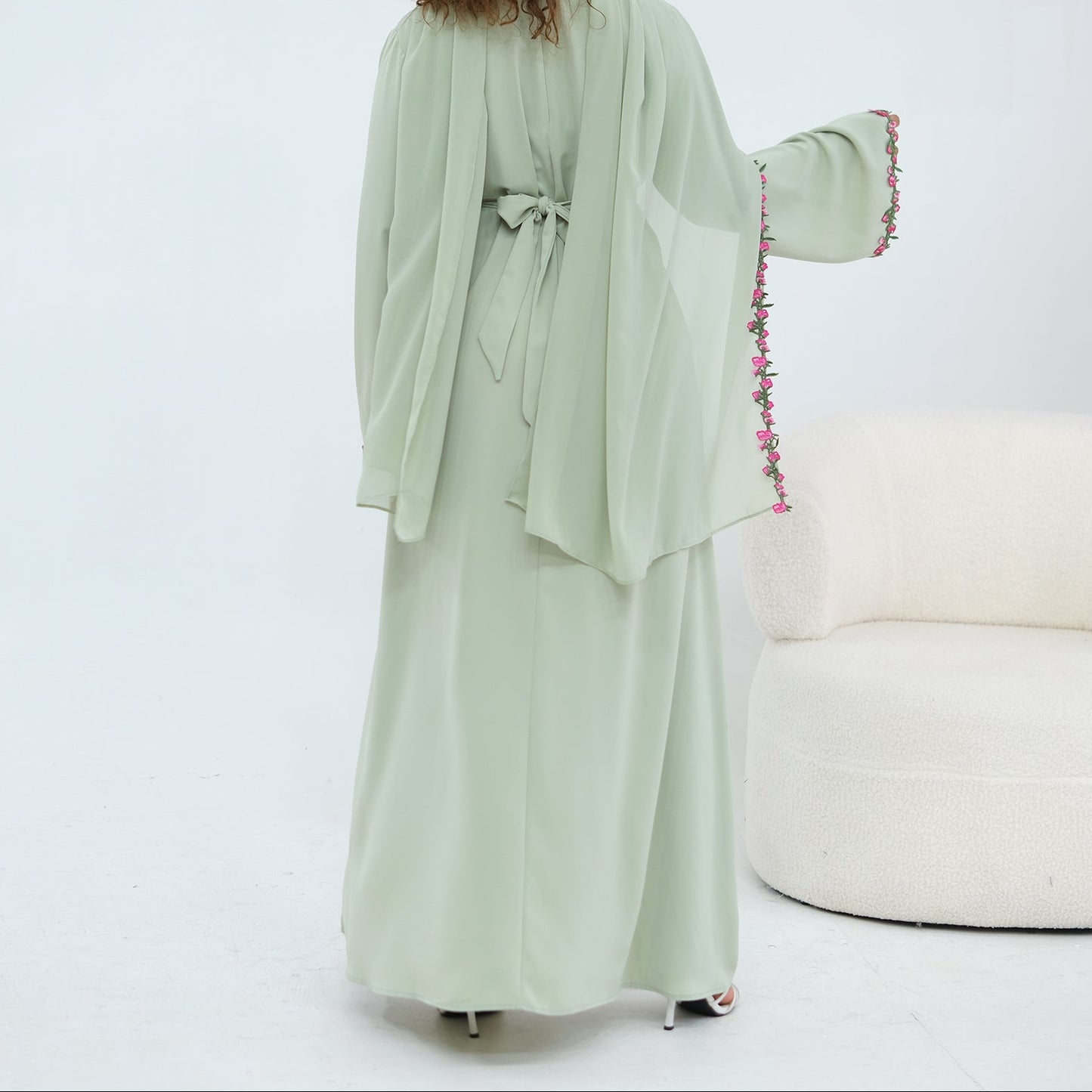 Petal Lace Abaya & Hijab Set - 2 Colours