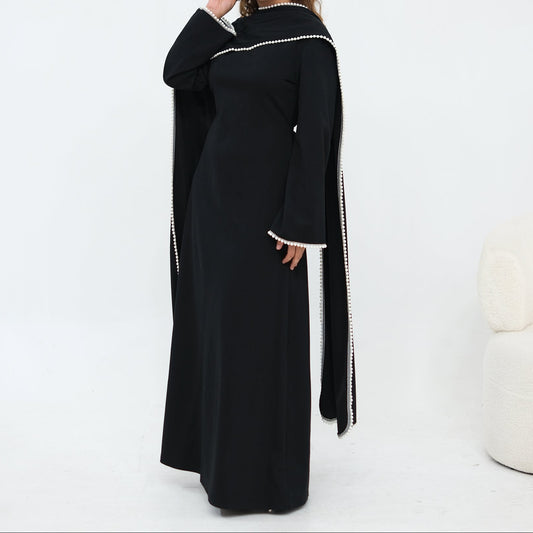 Pearl Cape Maxi Dress