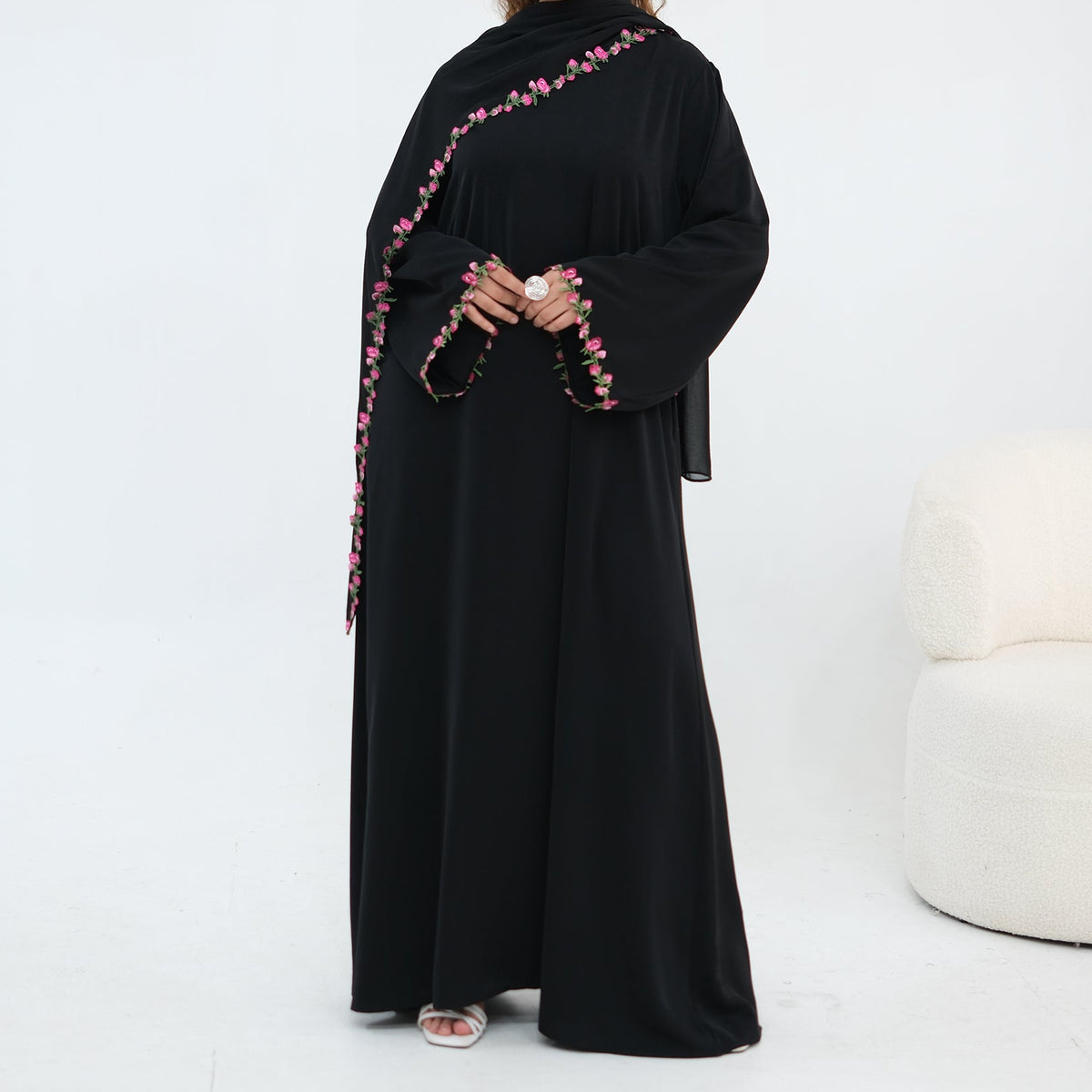 Petal Lace Abaya & Hijab Set