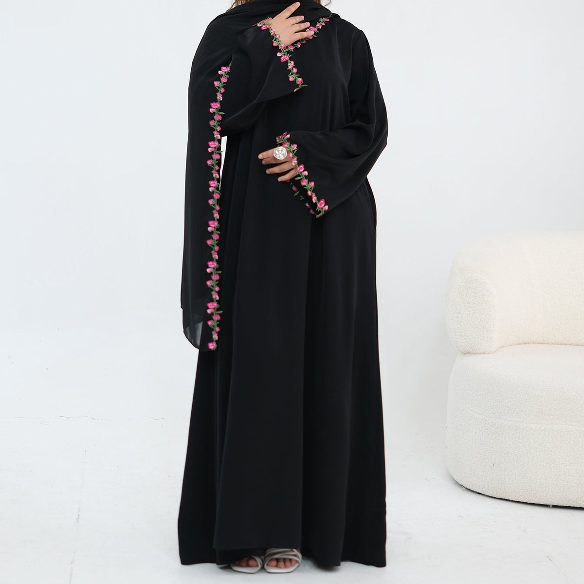 Petal Lace Abaya & Hijab Set