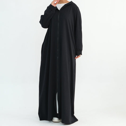 Hooded Zip Abaya