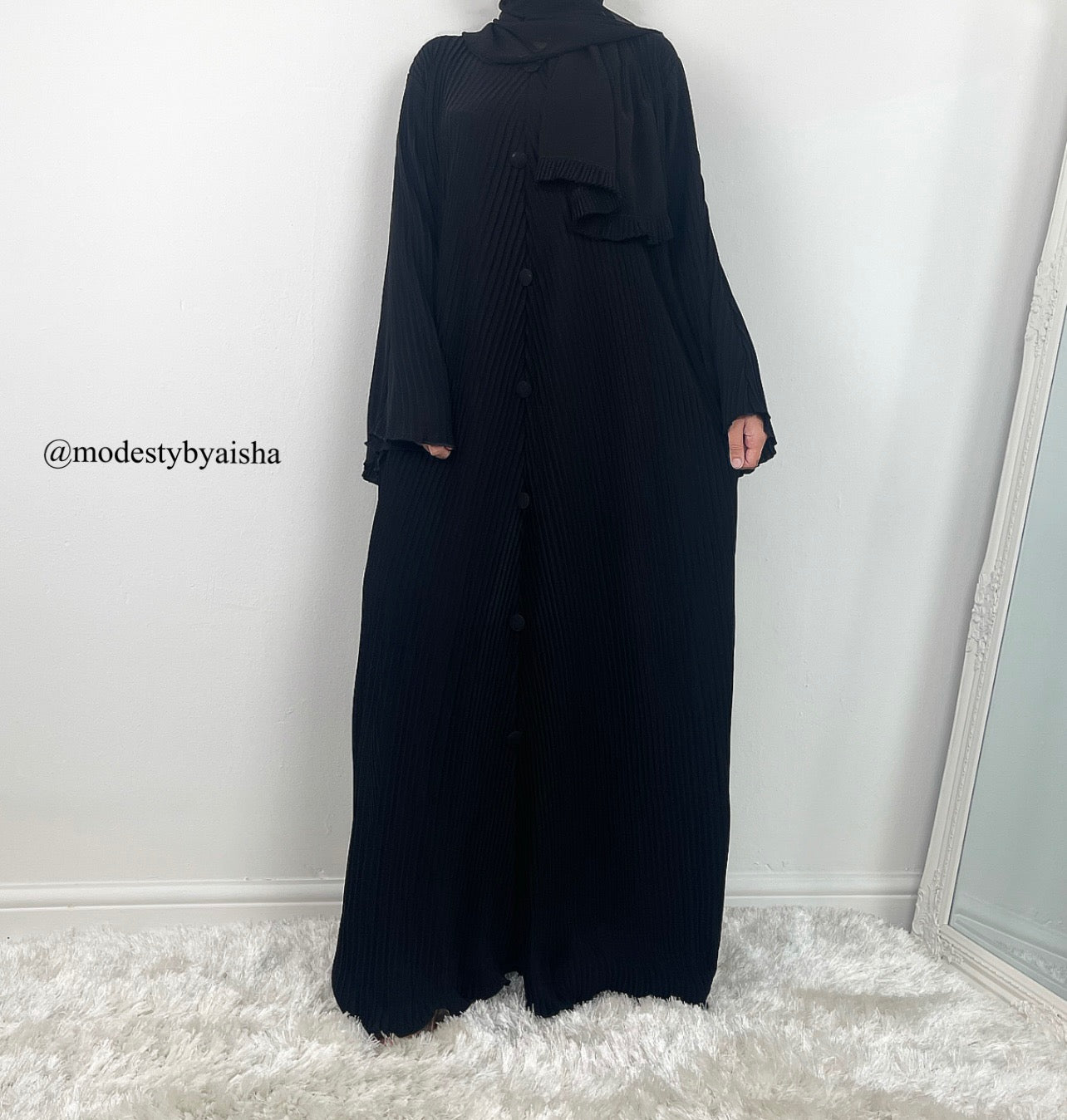 Jannah Pleated Closed Abaya - 7 Colours