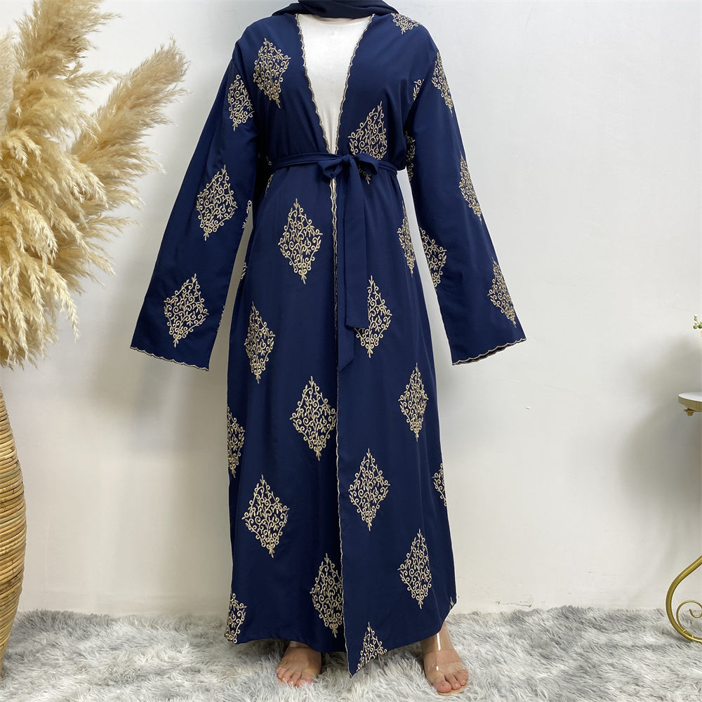 Raisa Embroidered Open Abaya - 2 Colours